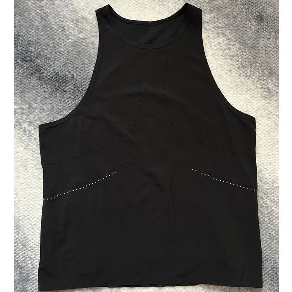 Lululemon Find Your Pace Women Tank Black Vented Reflective Top Medium 8 - 10 - Picture 1 of 11